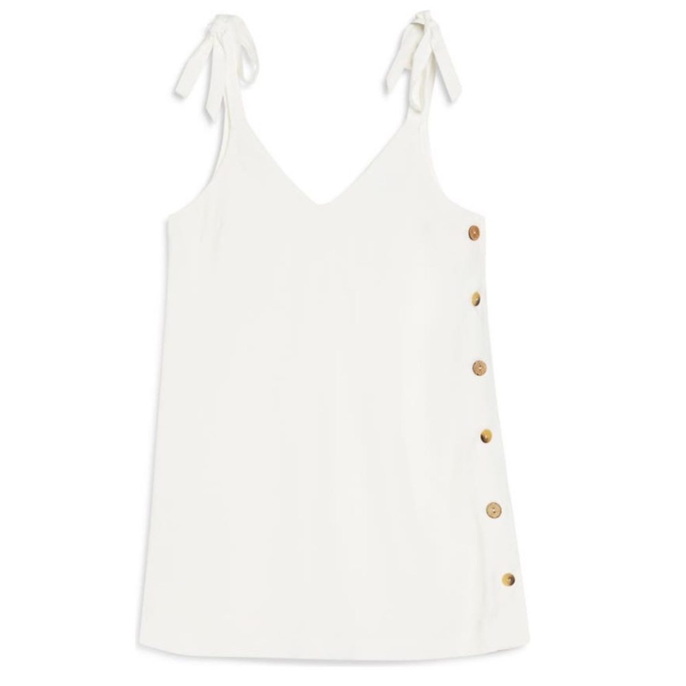 Topshop Tilda Button Mini Slip Dress
